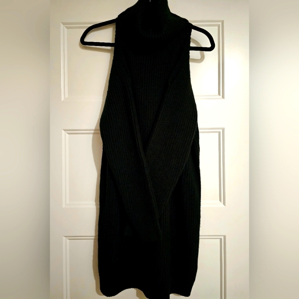 Lulus Black Long Sleeved Long Shaker Sweater sz medium - Picture 5 of 6